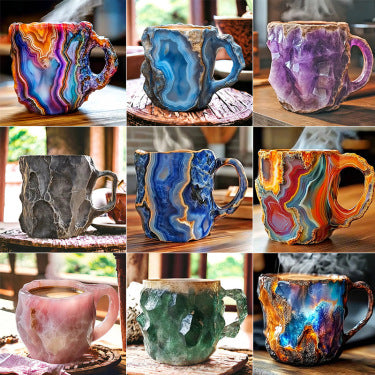 π Last day 50% OFF -2024 New Mineral Crystal Coffee Mugs