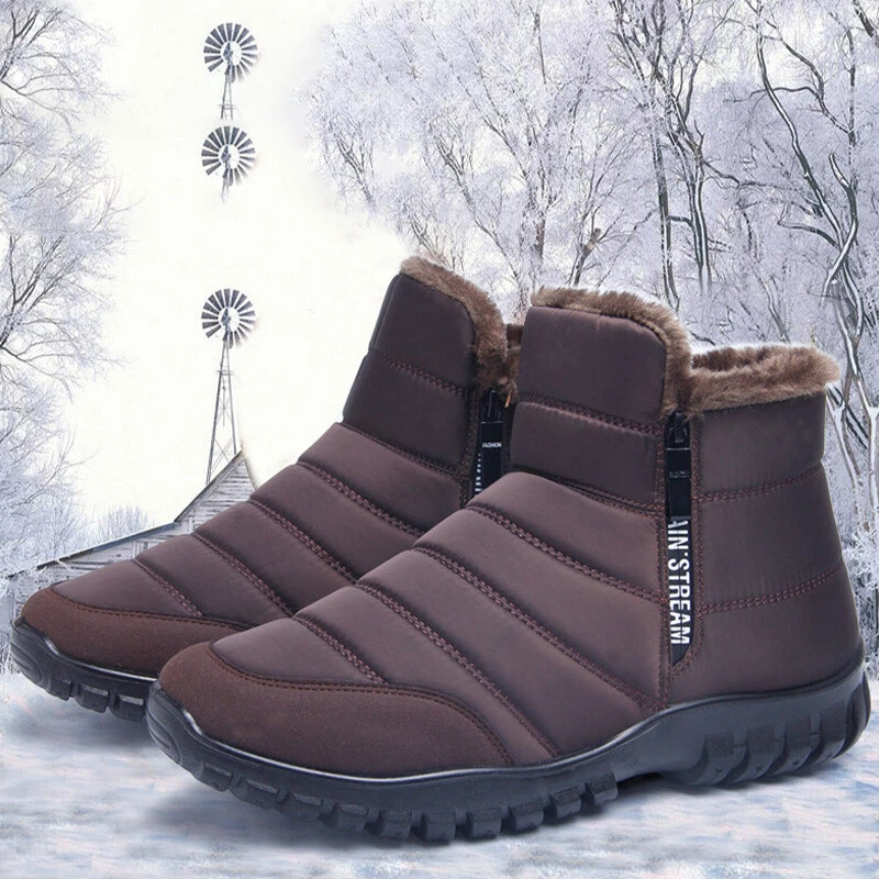 CozyStep™ Men's Waterproof Side-Zip Winter Boots – Ultra Warm & Orthopedic Comfort