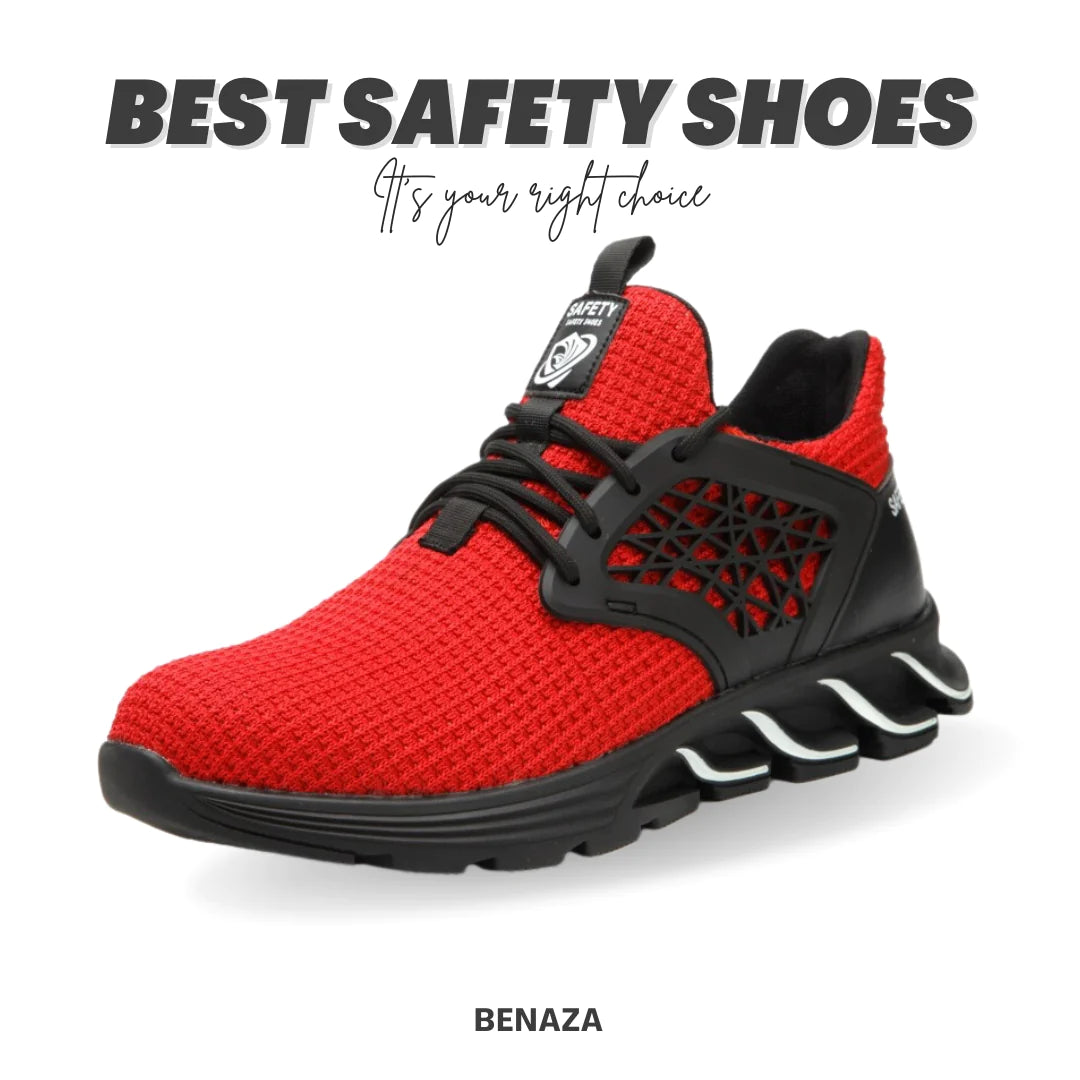 🔥On This Week Sale OFF 45%🔥2023 Men's Steel Toe Safety Shoes, Puncture Proof Anti-skid Indestructible Work Shoes