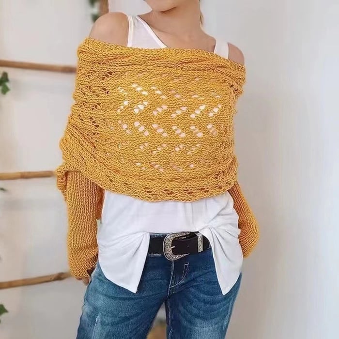 🧶Women's Knitted Double Sleeve Scarf🧣