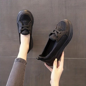 2023 Women's Orthopedic Lace Up Loafers, Thick Bottom Platform Sneakers, Lightweight Non-slip Outdoor Shoes