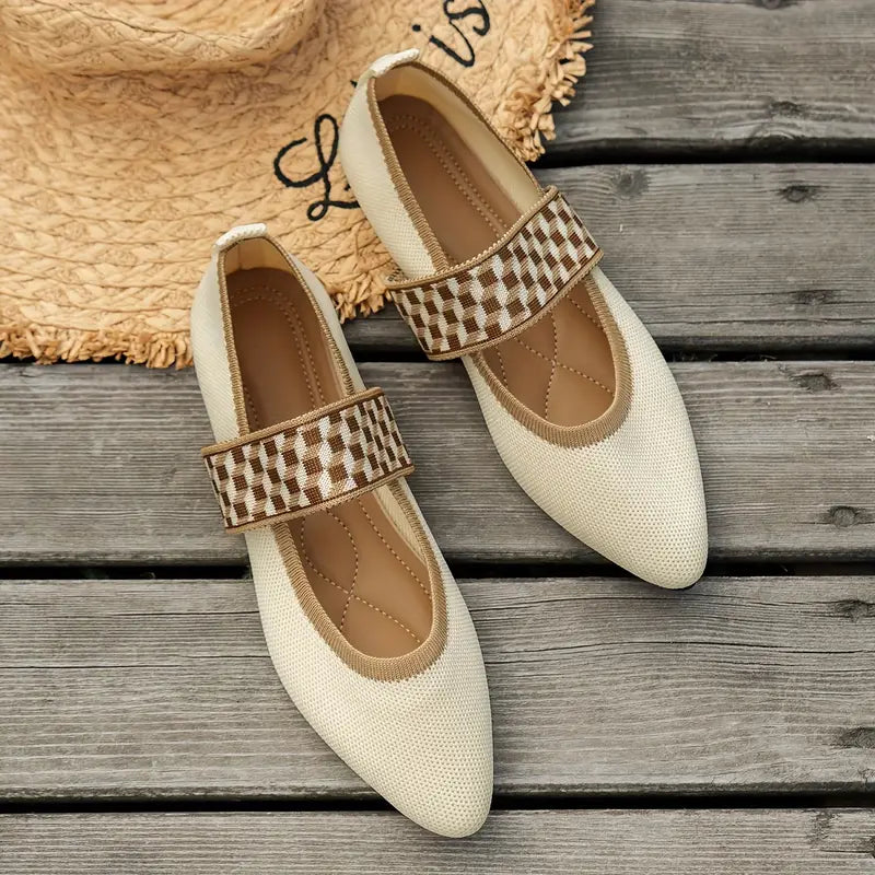 🔥Last Day Promotion 50% OFF🔥Women's Knitted Flat Shoes, Pointed Toe Soft Sole Shoes