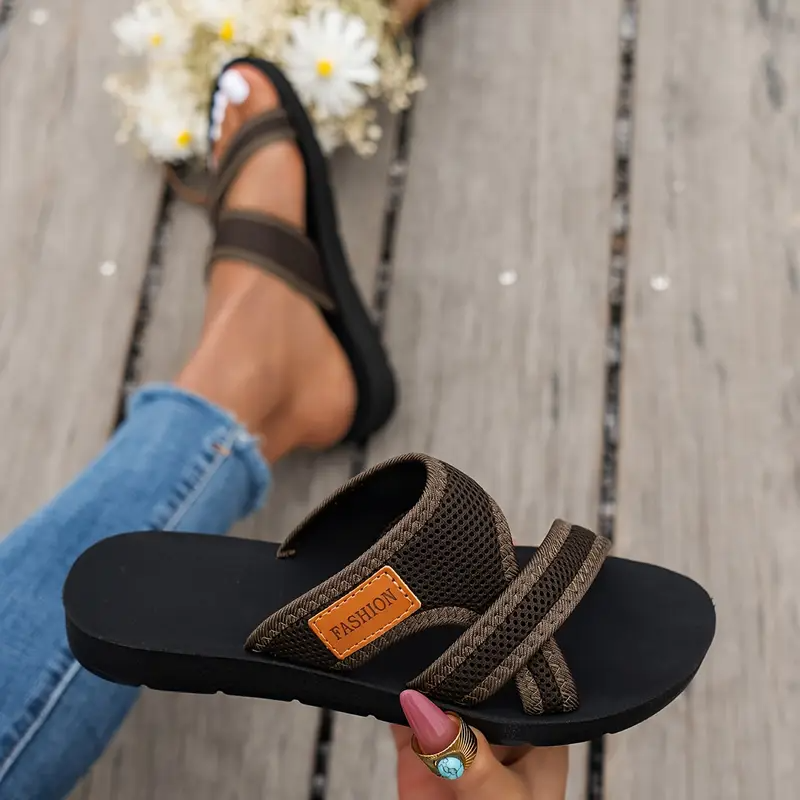 🔥Last Day Promotion 50% OFF🔥 Women's Breathable Mesh Slide Sandals Comfortable Flip Flops