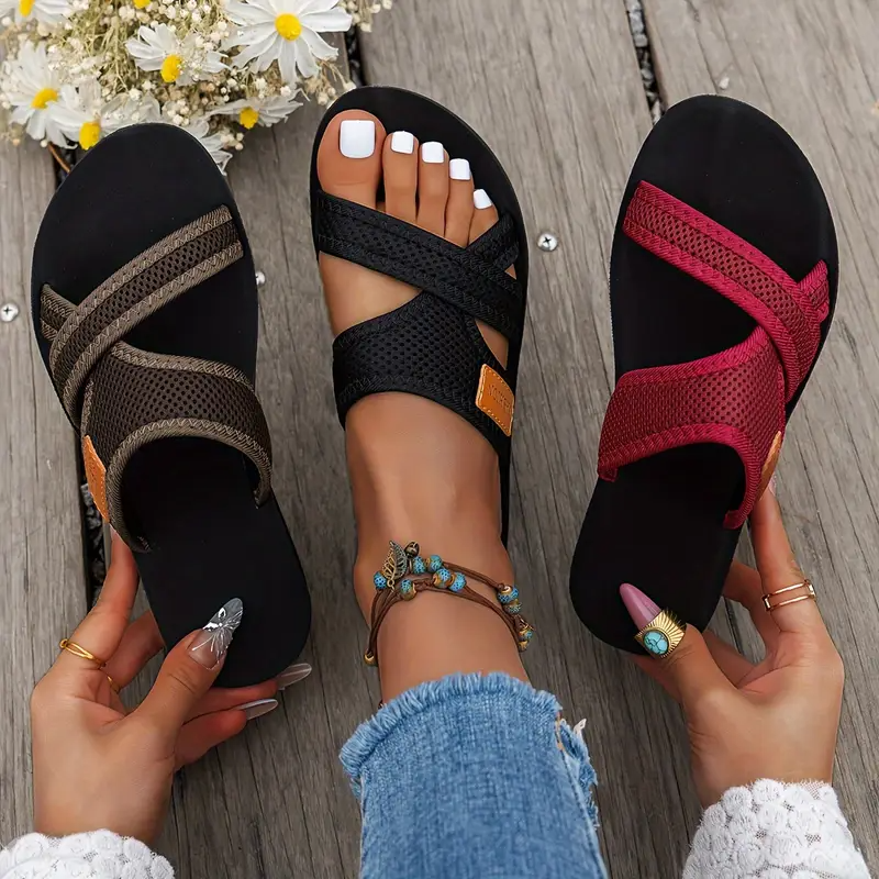 🔥Last Day Promotion 50% OFF🔥 Women's Breathable Mesh Slide Sandals Comfortable Flip Flops