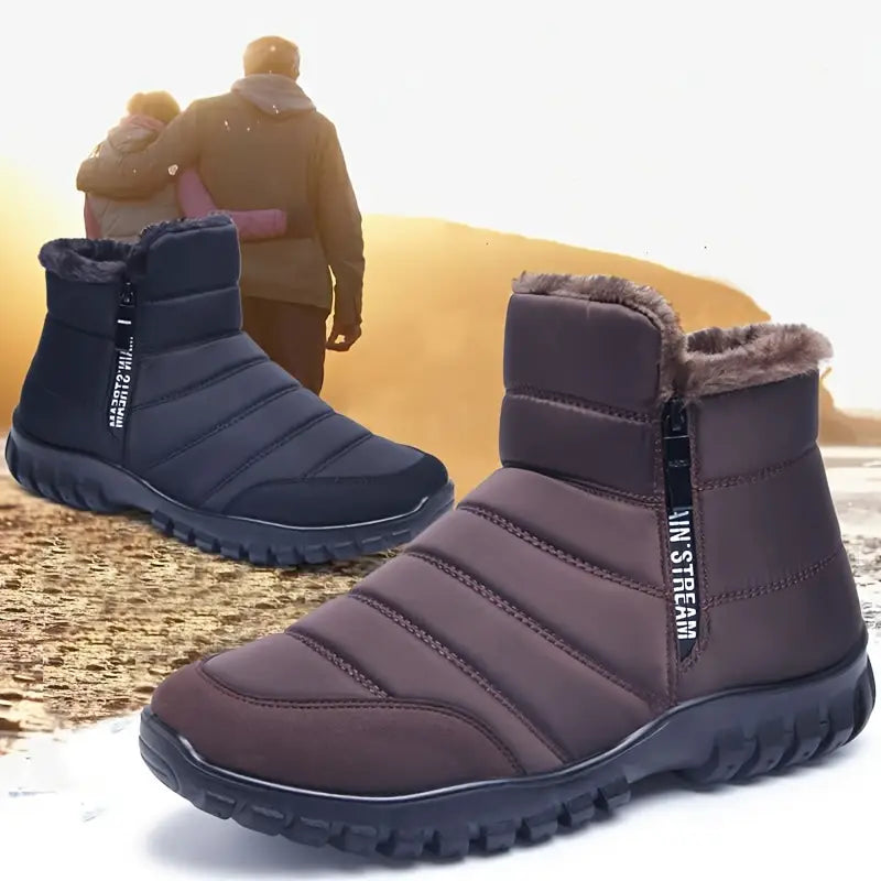 CozyStep™ Men's Waterproof Side-Zip Winter Boots – Ultra Warm & Orthopedic Comfort