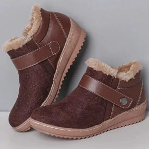 🔥Last Day 50% OFF - New winter round head matching color wool non-slip snow boots